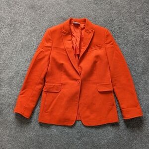 Akris Punto wool blend dark orange blazer jacket women's 12